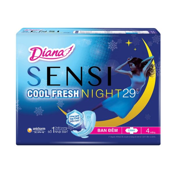 BVS Diana Sensi Cool Fs Night 29cm gói 4 miếng Thùng 48 gói